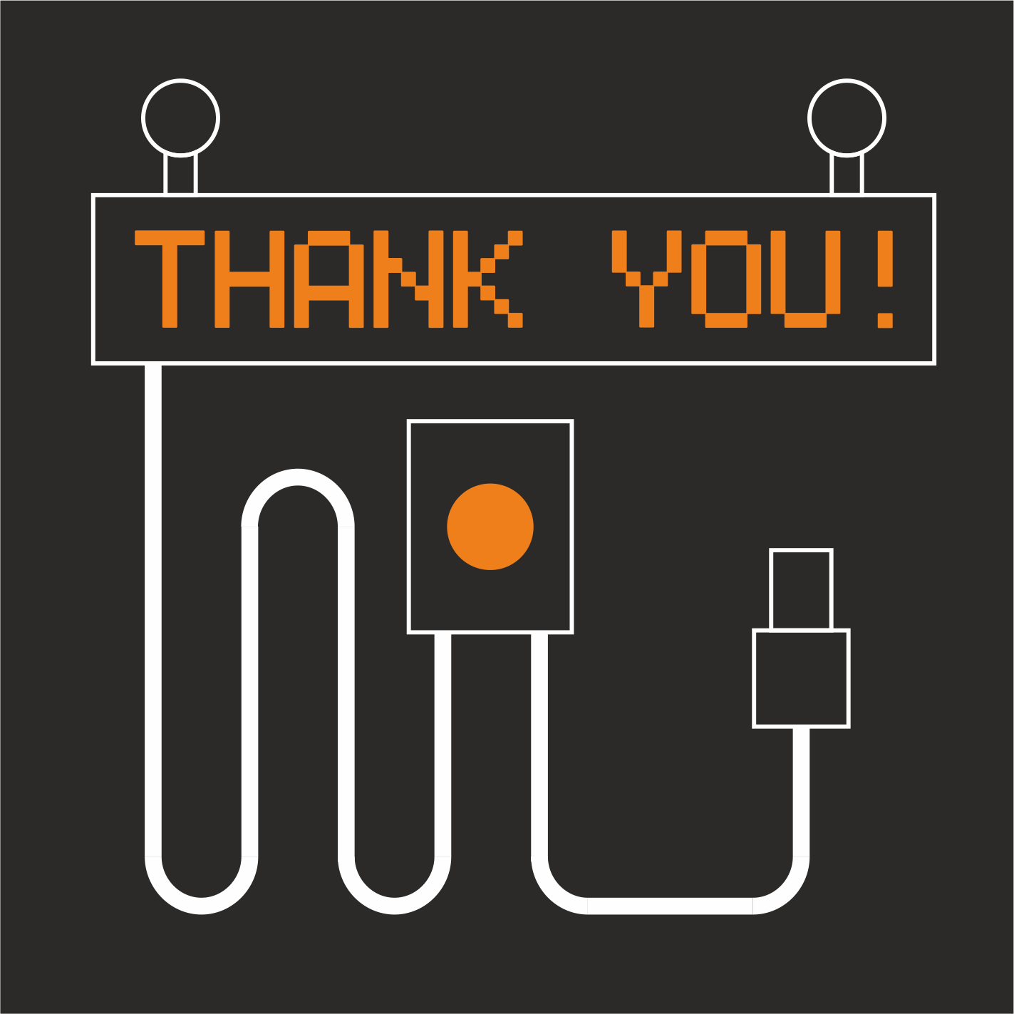 BettaSign 5V USB-A complete product and cable